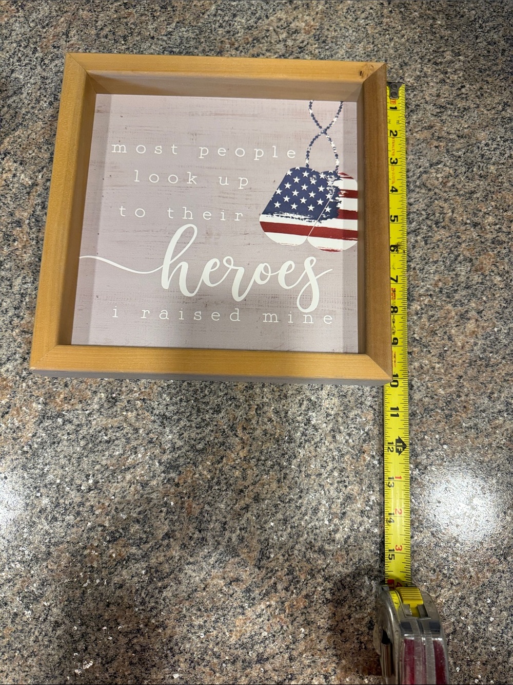 Wood Framed 'Heroes' Wall Art - Cream and Natural
